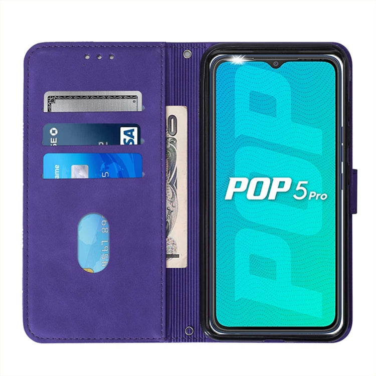 For Tecno Pop 5P Crossbody 3D Embossed Flip Leather Phone Case