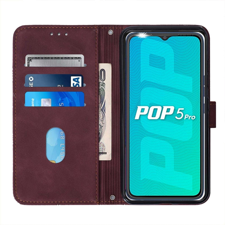 For Tecno Pop 5P Crossbody 3D Embossed Flip Leather Phone Case
