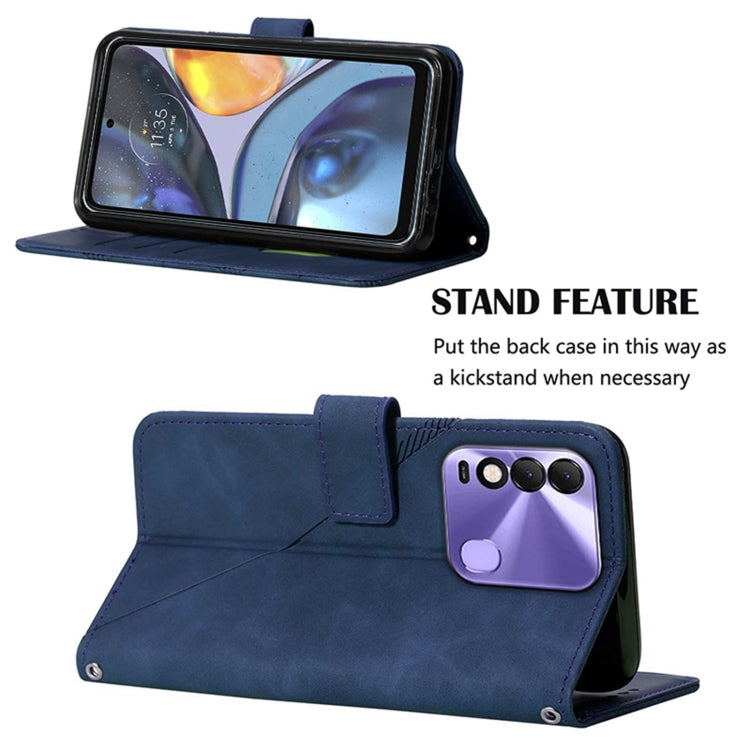 For Tecno Spark 8 KG6 Crossbody 3D Embossed Flip Leather Phone Case