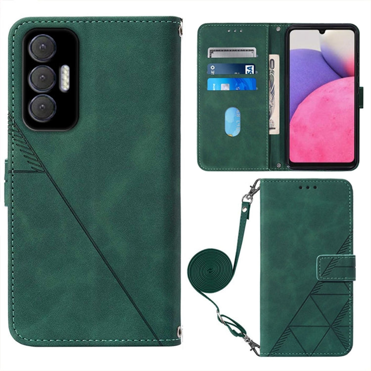 For Tecno Spark 8P Crossbody 3D Embossed Flip Leather Phone Case