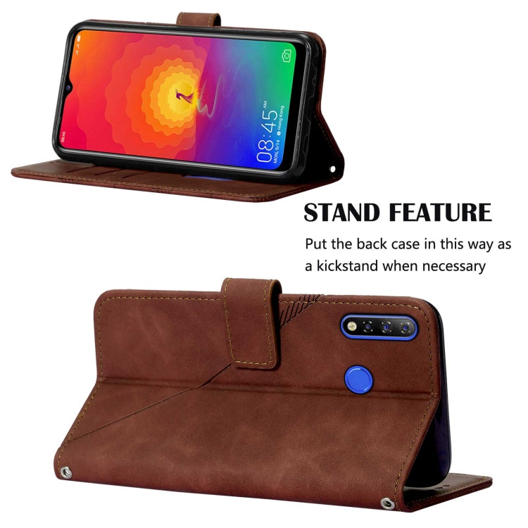 For Tecno Camon 12 / Spark 4 Crossbody 3D Embossed Flip Leather Phone Case
