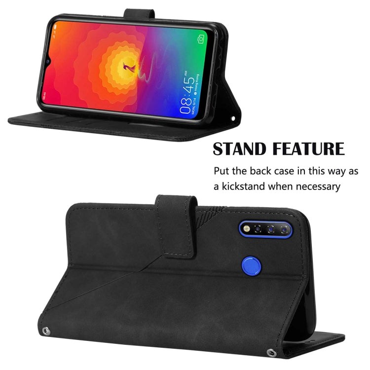 For Tecno Camon 12 / Spark 4 Crossbody 3D Embossed Flip Leather Phone Case