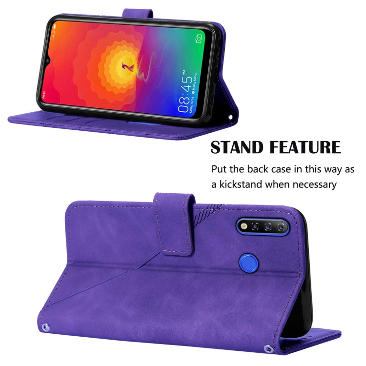 For Tecno Camon 12 / Spark 4 Crossbody 3D Embossed Flip Leather Phone Case