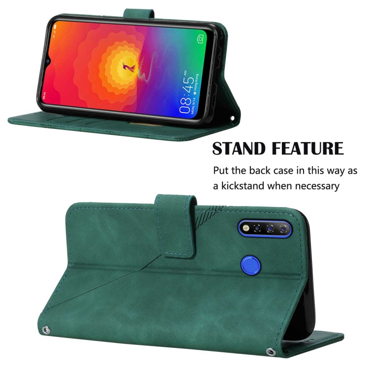 For Tecno Camon 12 / Spark 4 Crossbody 3D Embossed Flip Leather Phone Case