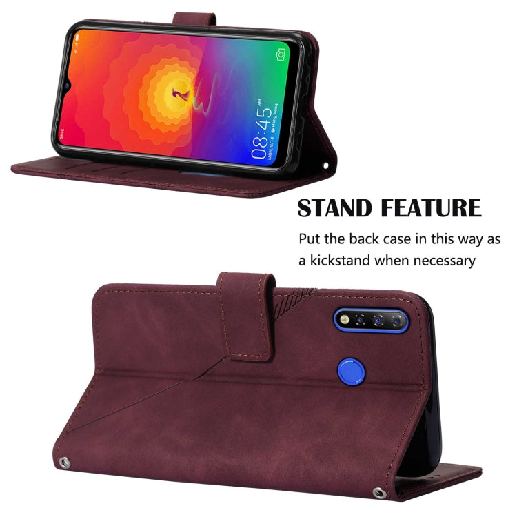 For Tecno Camon 12 / Spark 4 Crossbody 3D Embossed Flip Leather Phone Case