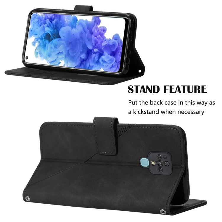 For Tecno Camon 16 Crossbody 3D Embossed Flip Leather Phone Case
