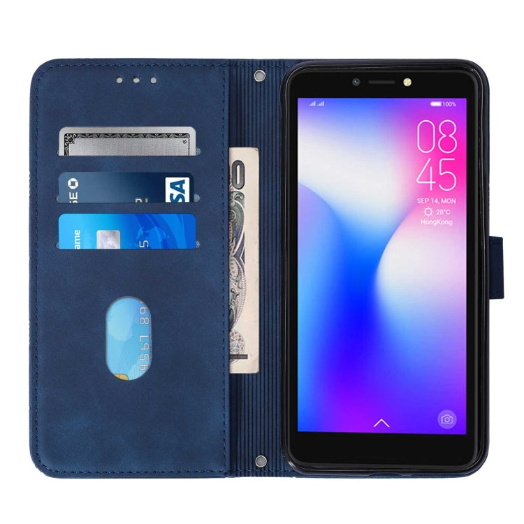For Tecno Pop 2F Crossbody 3D Embossed Flip Leather Phone Case