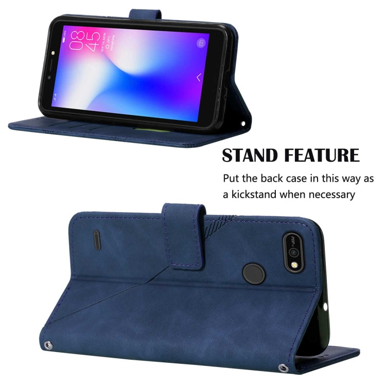 For Tecno Pop 2F Crossbody 3D Embossed Flip Leather Phone Case