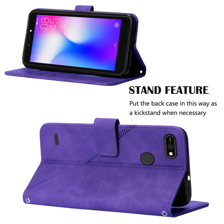 For Tecno Pop 2F Crossbody 3D Embossed Flip Leather Phone Case