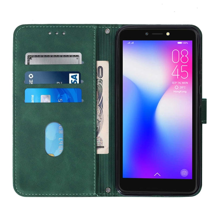 For Tecno Pop 2F Crossbody 3D Embossed Flip Leather Phone Case