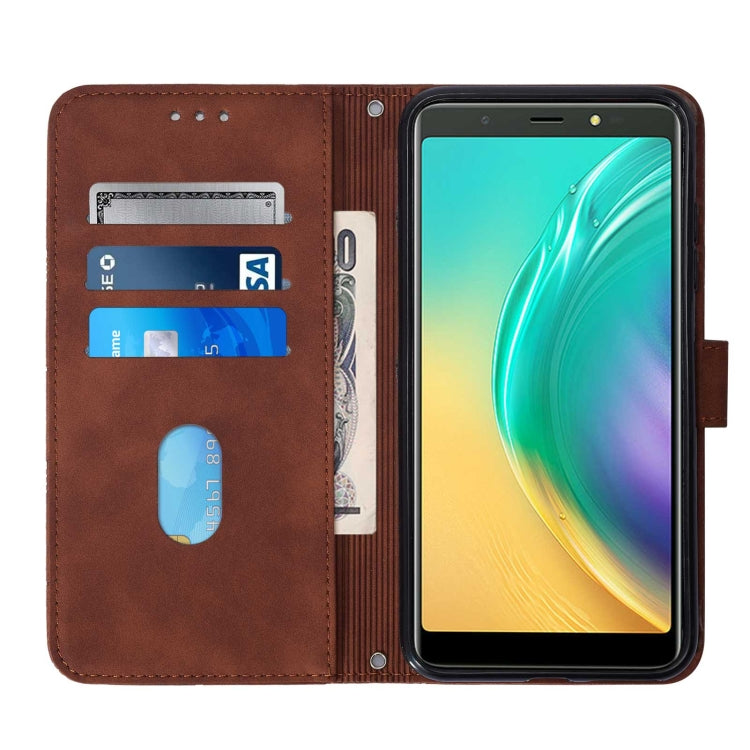 For Tecno Pop 4 Crossbody 3D Embossed Flip Leather Phone Case