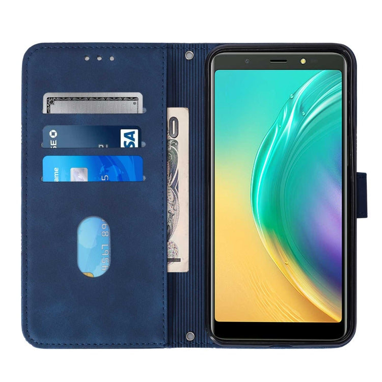 For Tecno Pop 4 Crossbody 3D Embossed Flip Leather Phone Case