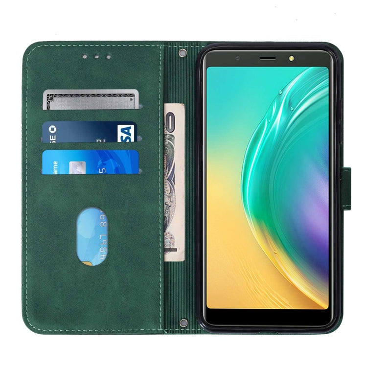 For Tecno Pop 4 Crossbody 3D Embossed Flip Leather Phone Case