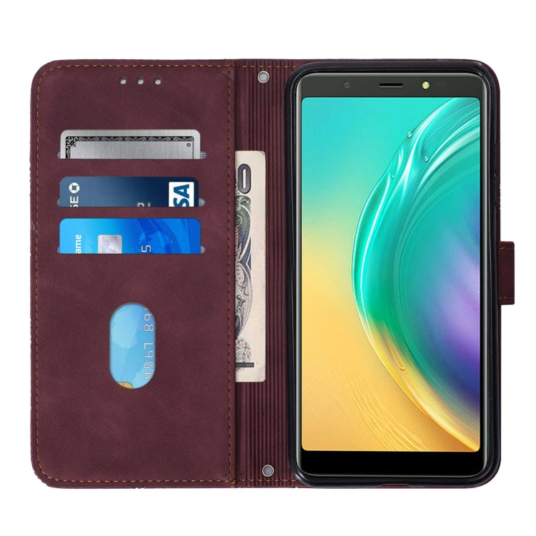 For Tecno Pop 4 Crossbody 3D Embossed Flip Leather Phone Case