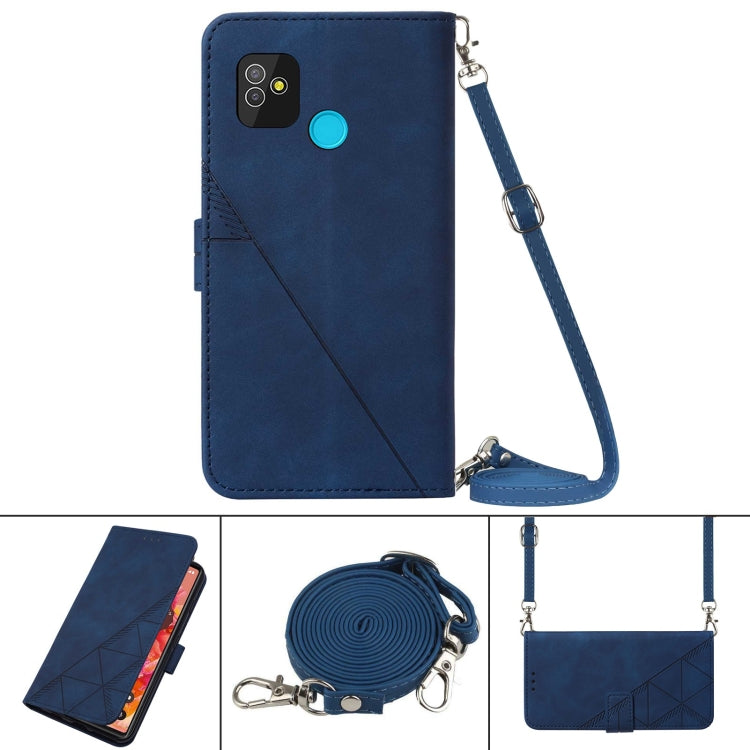 For Tecno Pop 5 Crossbody 3D Embossed Flip Leather Phone Case