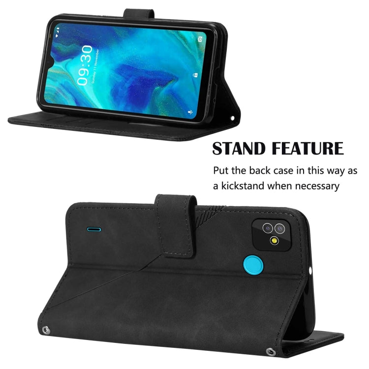 For Tecno Pop 5 Crossbody 3D Embossed Flip Leather Phone Case