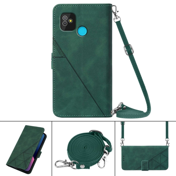For Tecno Pop 5 Crossbody 3D Embossed Flip Leather Phone Case
