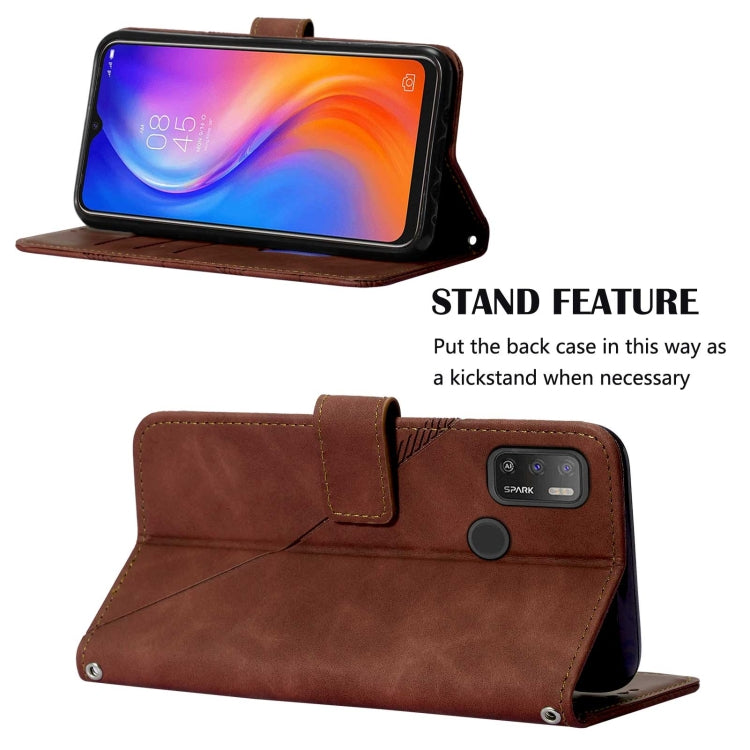 For Tecno Spark 5 Air / Spark 6 Air Crossbody 3D Embossed Flip Leather Phone Case