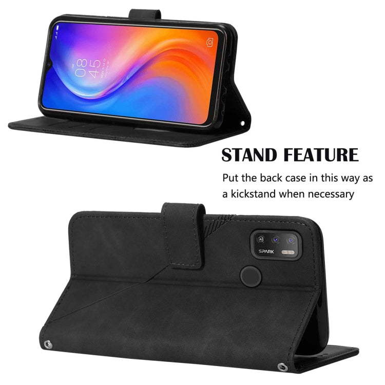 For Tecno Spark 5 Air / Spark 6 Air Crossbody 3D Embossed Flip Leather Phone Case