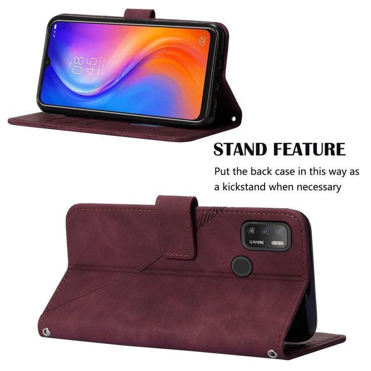 For Tecno Spark 5 Air / Spark 6 Air Crossbody 3D Embossed Flip Leather Phone Case