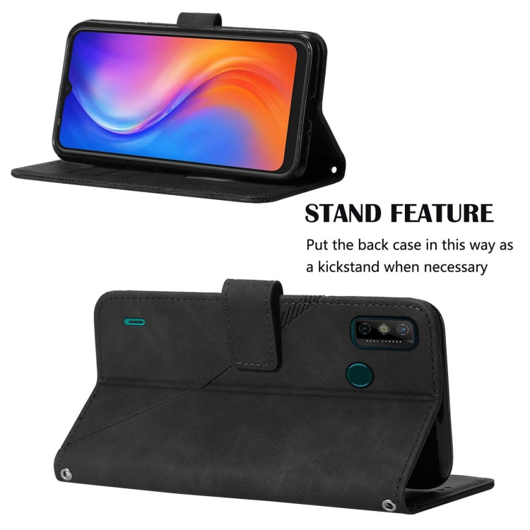 For Tecno Spark 6 Go Crossbody 3D Embossed Flip Leather Phone Case