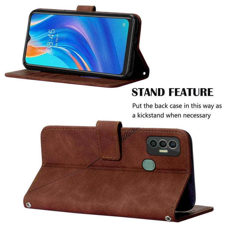 For Tecno Spark 7 Crossbody 3D Embossed Flip Leather Phone Case
