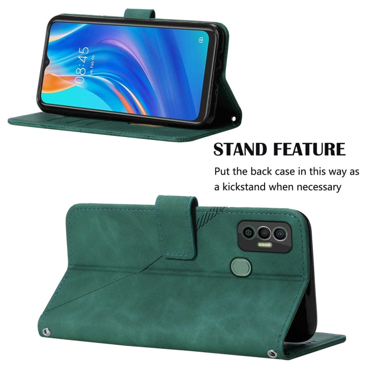 For Tecno Spark 7 Crossbody 3D Embossed Flip Leather Phone Case