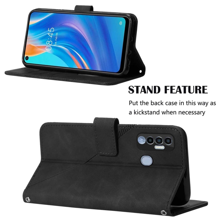 For Tecno Spark 7 Pro Crossbody 3D Embossed Flip Leather Phone Case