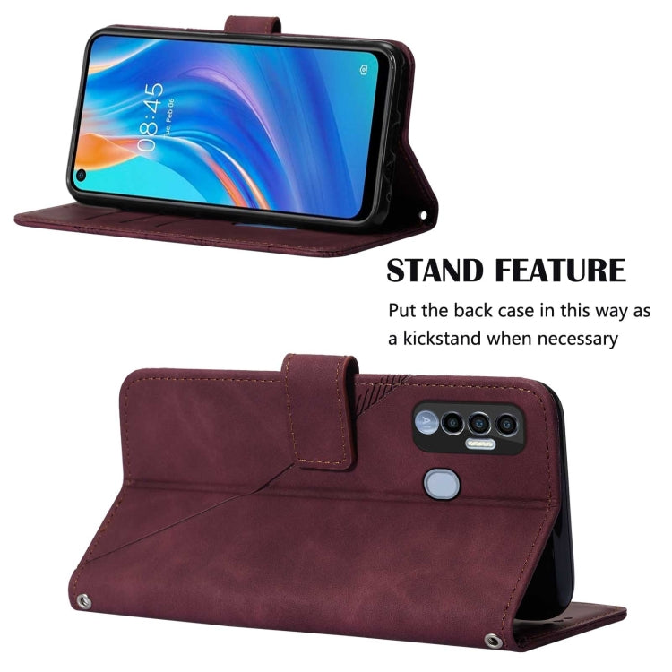 For Tecno Spark 7 Pro Crossbody 3D Embossed Flip Leather Phone Case