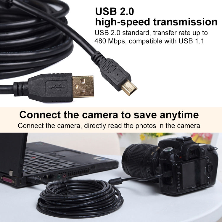 3m Mini 5 Pin to USB 2.0 Camera Extension Data Cable