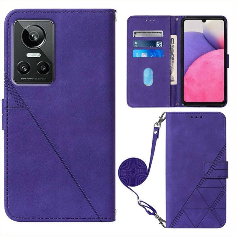 For OPPO Realme GT Neo3 Crossbody 3D Embossed Flip Leather Phone Case