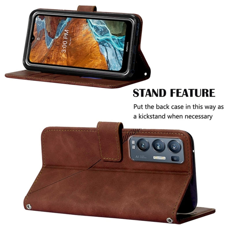 For OPPO Reno5 Pro+ 5G / Find X3 Neo Crossbody 3D Embossed Flip Leather Phone Case