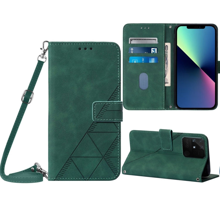 For OPPO Realme Narzo 50A Crossbody 3D Embossed Flip Leather Phone Case