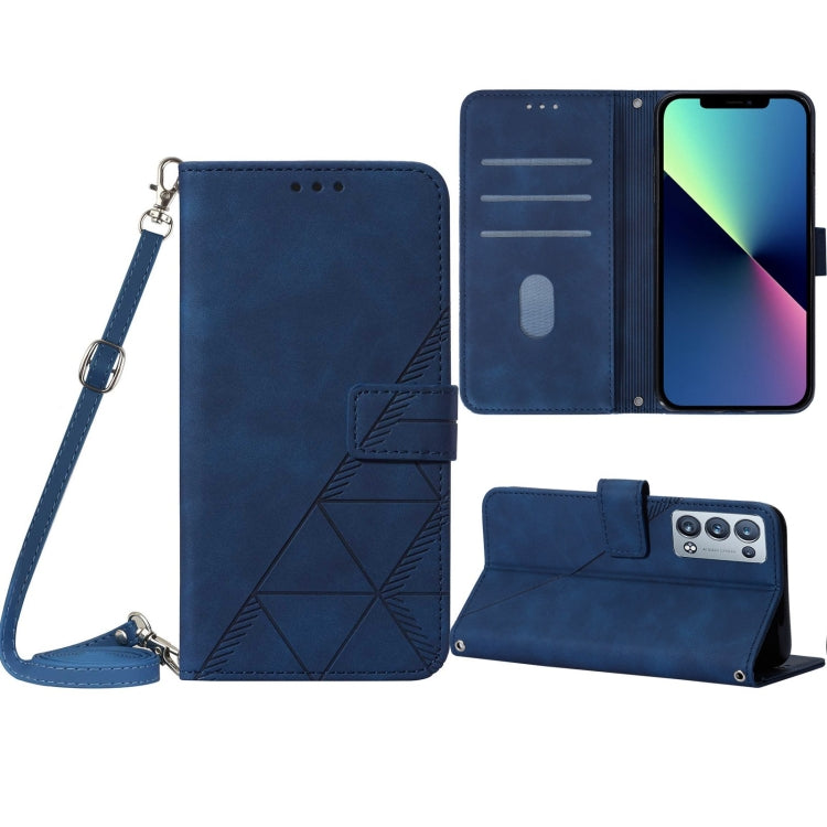 For OPPO Reno6 Pro+ Crossbody 3D Embossed Flip Leather Phone Case