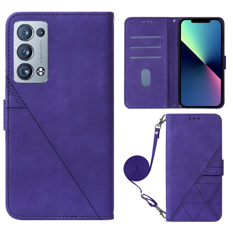 For OPPO Reno6 Pro+ Crossbody 3D Embossed Flip Leather Phone Case