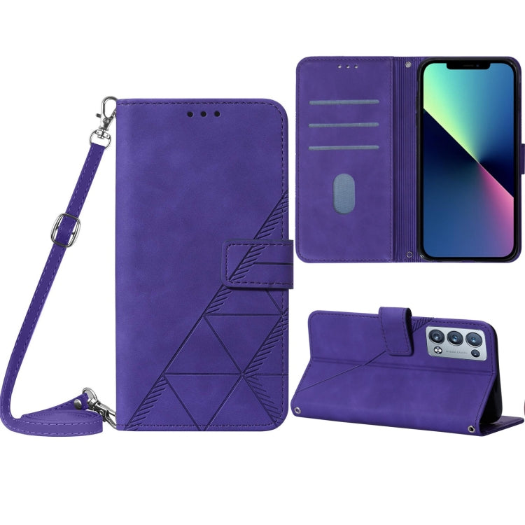 For OPPO Reno6 Pro+ Crossbody 3D Embossed Flip Leather Phone Case