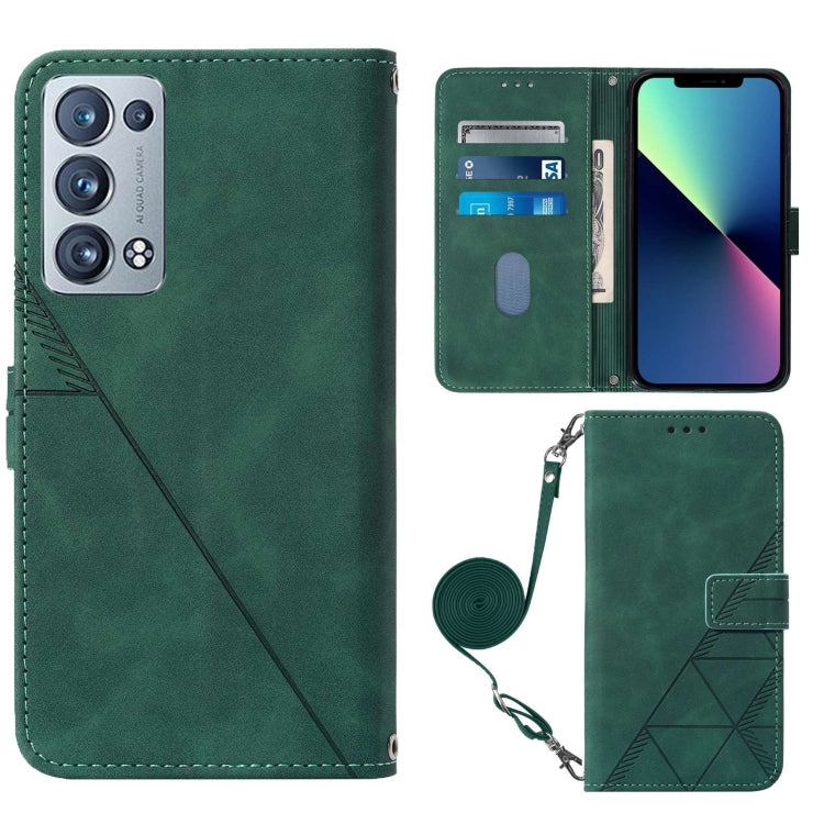 For OPPO Reno6 Pro+ Crossbody 3D Embossed Flip Leather Phone Case
