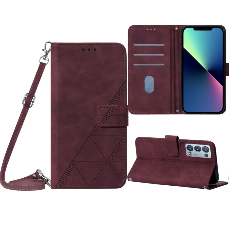 For OPPO Reno6 Pro+ Crossbody 3D Embossed Flip Leather Phone Case