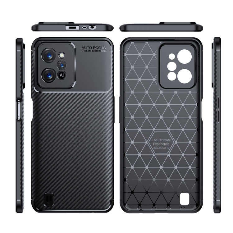 For OPPO Realme C31 4G Carbon Fiber Texture Shockproof TPU Phone Case