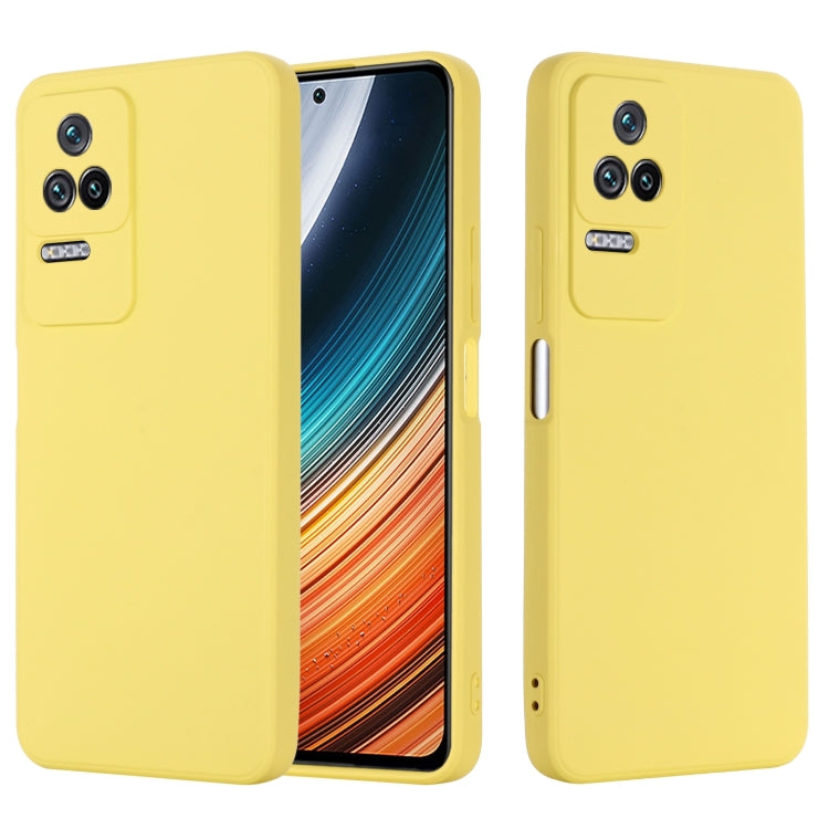 For Xiaomi Redmi K40S Pure Color Liquid Silicone Shockproof Phone Case