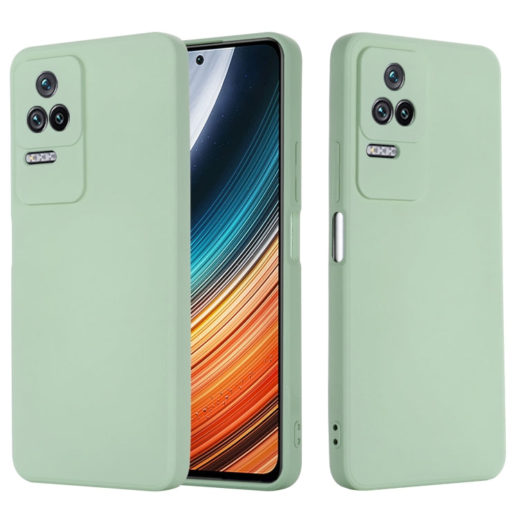 For Xiaomi Redmi K40S Pure Color Liquid Silicone Shockproof Phone Case