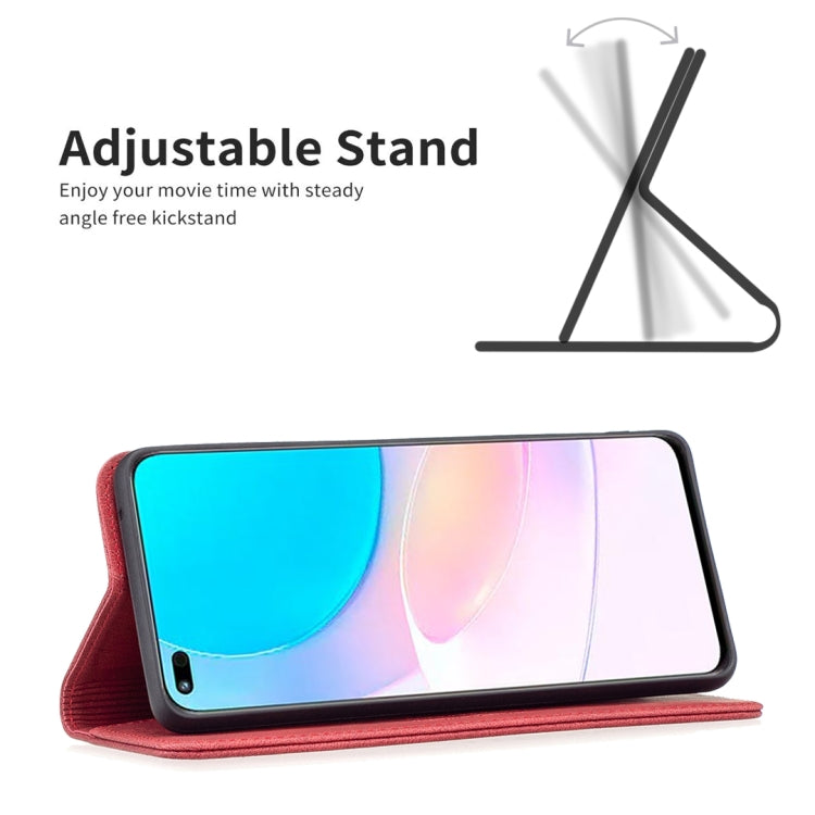 For Honor 50 Lite Magnetic RFID Blocking Anti-Theft Leather Phone Case