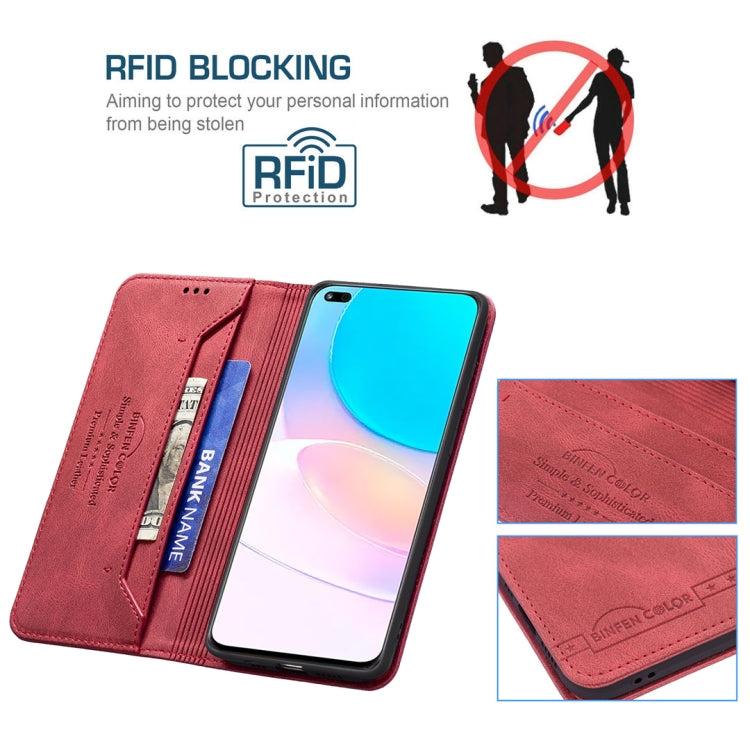 For Honor 50 Lite Magnetic RFID Blocking Anti-Theft Leather Phone Case