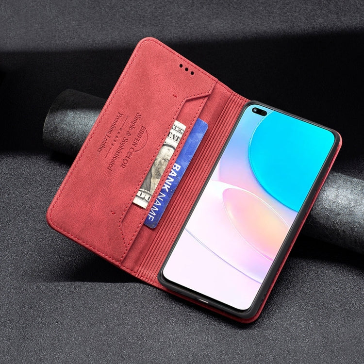 For Honor 50 Lite Magnetic RFID Blocking Anti-Theft Leather Phone Case