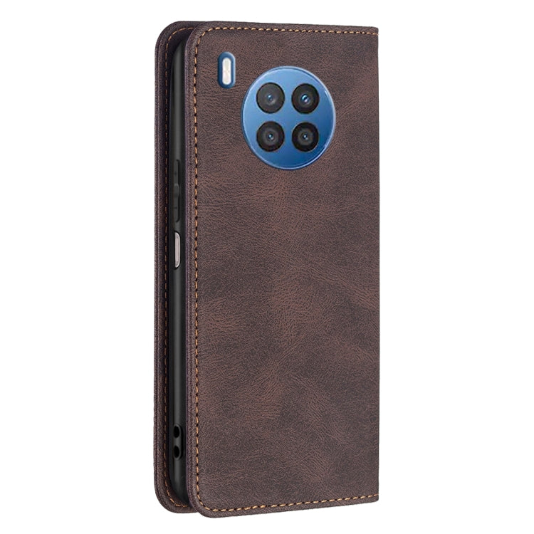 For Honor 50 Lite Magnetic RFID Blocking Anti-Theft Leather Phone Case