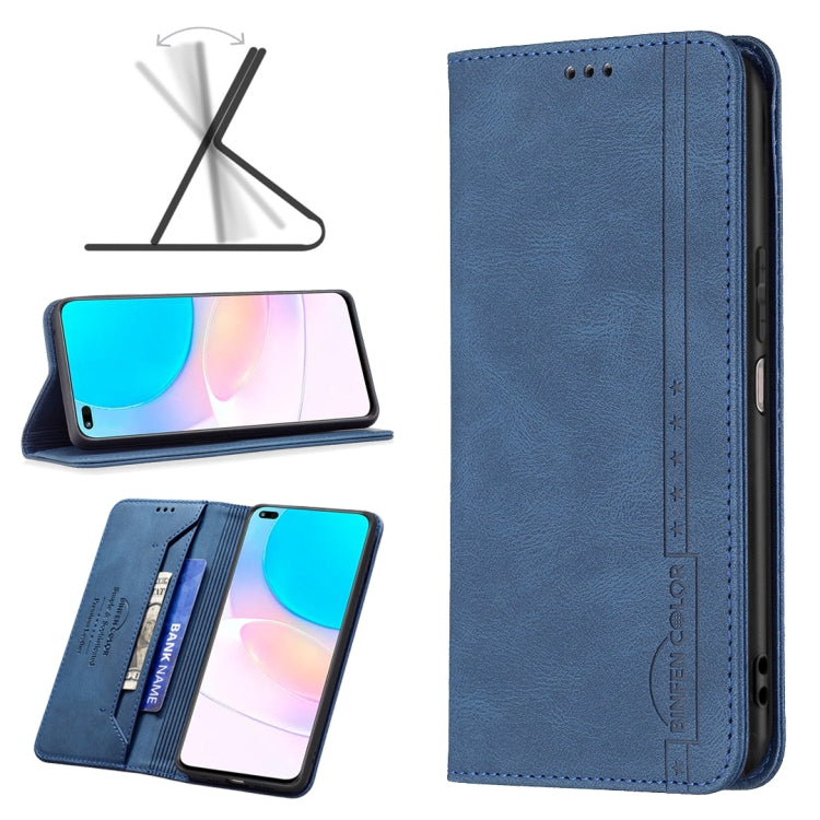 For Honor 50 Lite Magnetic RFID Blocking Anti-Theft Leather Phone Case
