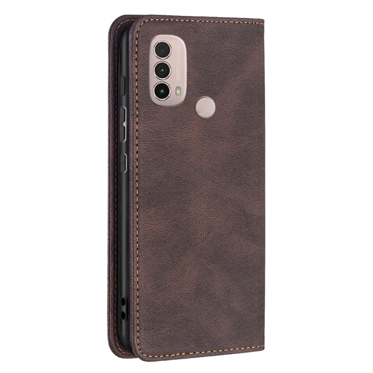 For Motorola Moto E40 / E30 Magnetic RFID Blocking Anti-Theft Leather Phone Case