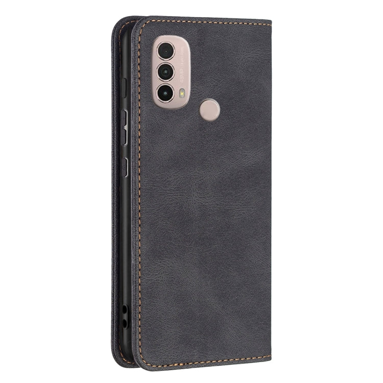 For Motorola Moto E40 / E30 Magnetic RFID Blocking Anti-Theft Leather Phone Case