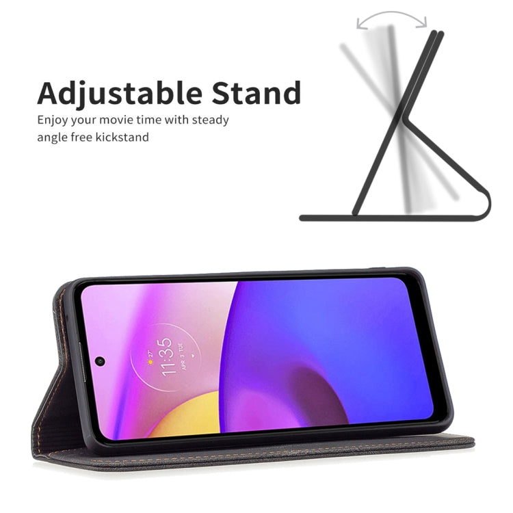 For Motorola Moto E40 / E30 Magnetic RFID Blocking Anti-Theft Leather Phone Case