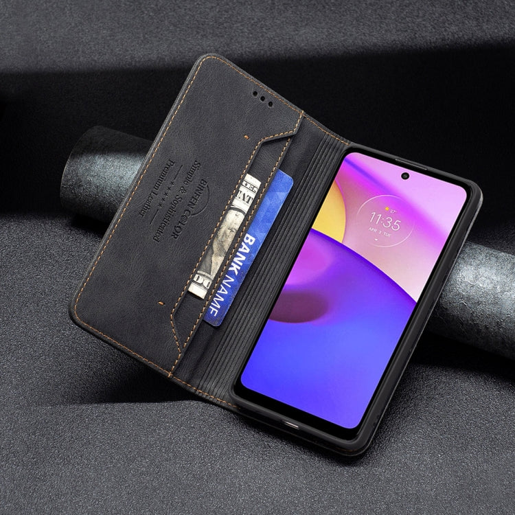 For Motorola Moto E40 / E30 Magnetic RFID Blocking Anti-Theft Leather Phone Case